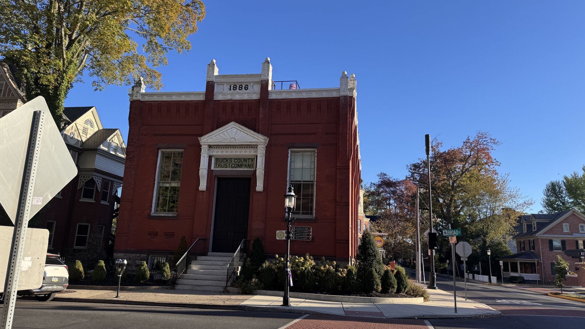 An old building that used to be a bank is now a marketing company's HQ.